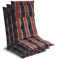 HOCHLEHNER Highlux HL 120x52x7cm Grau-Orange-Weiß-Kariert (3tlg) - Orange, Textil (52/120cm) - Beautissu 
