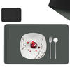 TISCHSET - Kunstleder - Doppelseitig - Grau/Schwarz - Rechteckig - 44,5x30cm - 8 Stück - Schwarz, Kunststoff (44.5/30cm) - Sänger