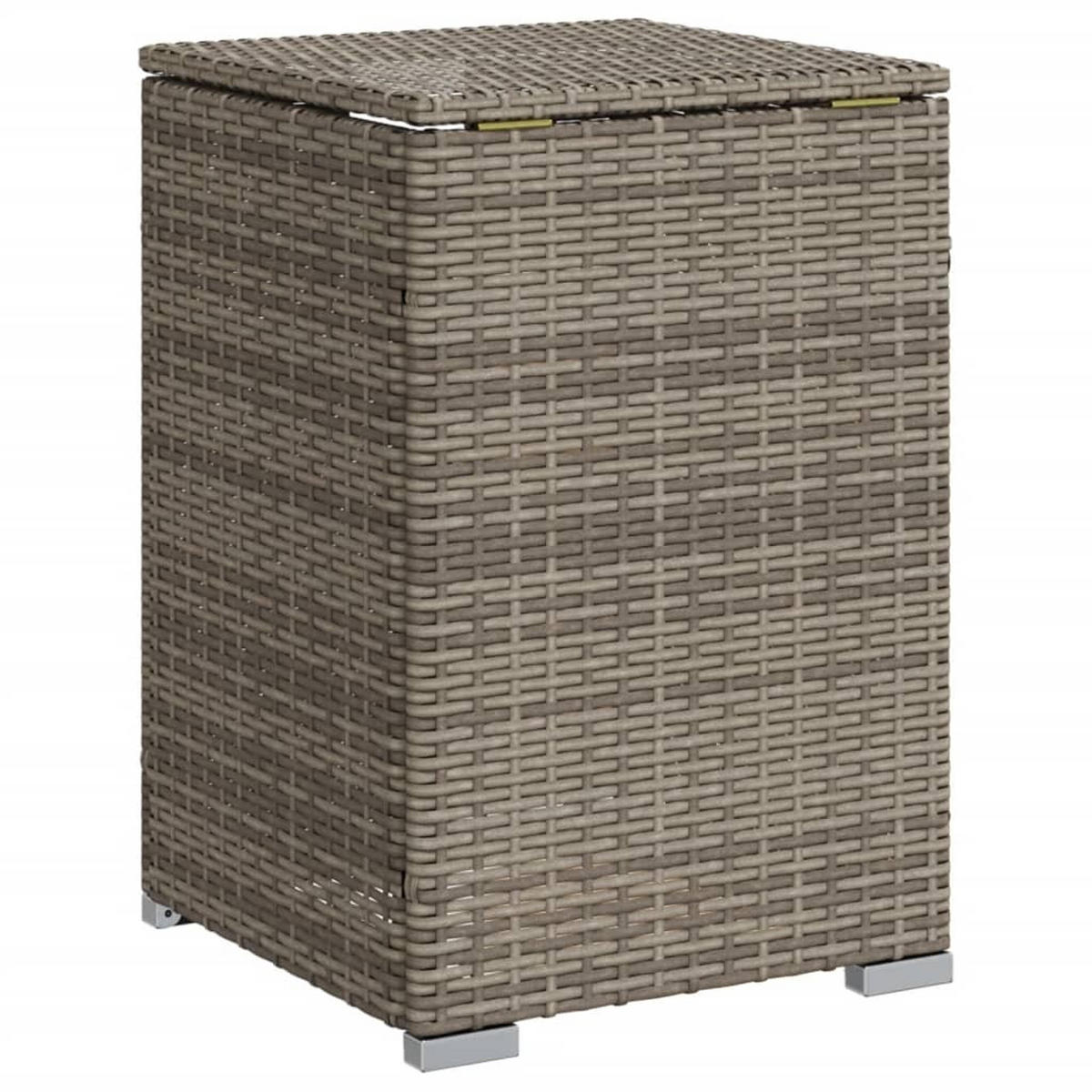 PROPAN-TANK-VERSTECKTISCH Grau 40/40/60 Cm Poly Rattan - Grau, Kunststoff (40/40/60cm) - vidaXL
