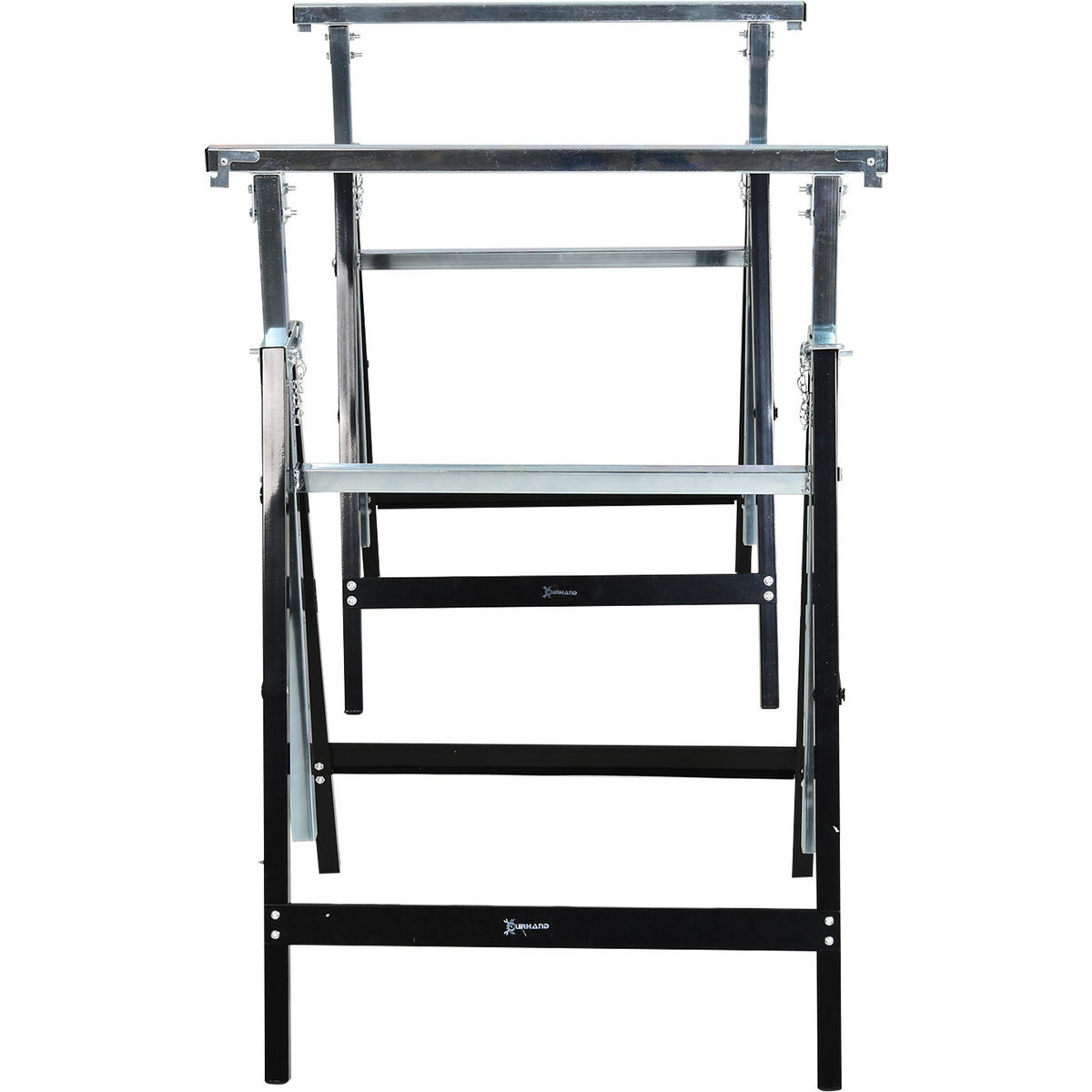 SÄGEBOCK, Arbeitsbock, Metall, Schwarz - Schwarz, Metall (68/56/80cm) - DURHAND