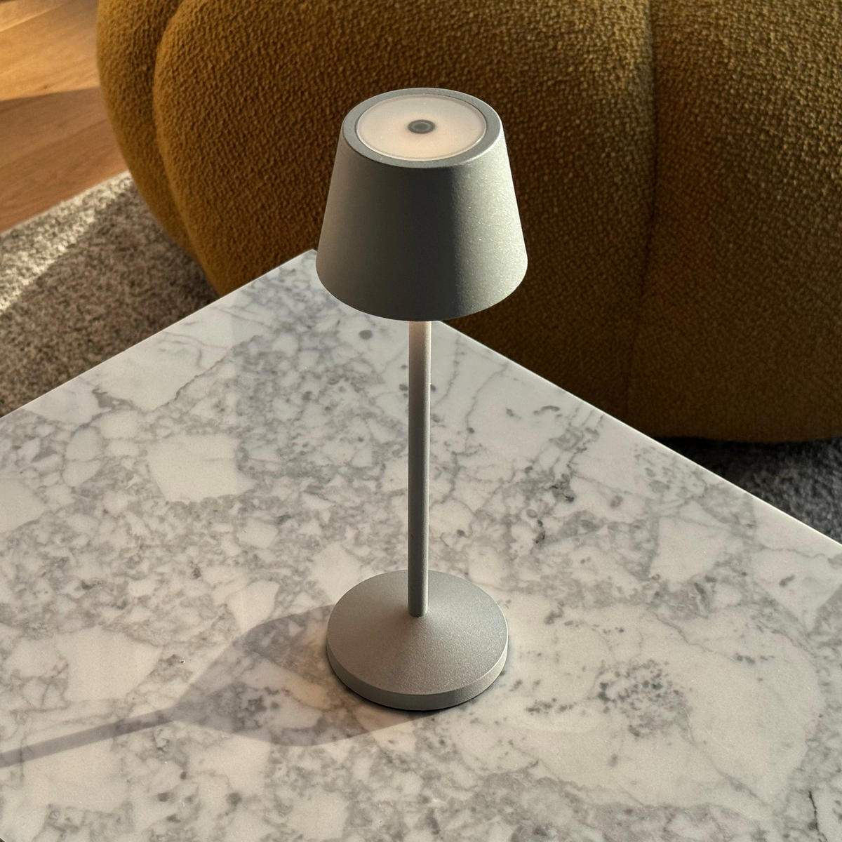 TISCHLAMPE EMILY grau - Grau, Metall (7.5/20/7.5cm) - Lumisky