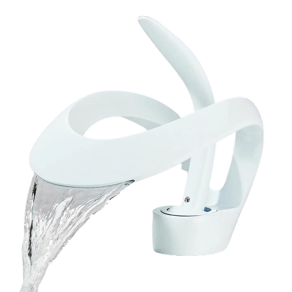 WASCHTISCHARMATUR Einhebelmischer für heißes und kaltes Wasser, Weiß - Weiß, Metall (16.5/13.7/8cm) - Kaket