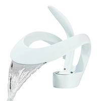 WASCHTISCHARMATUR Einhebelmischer für heißes und kaltes Wasser, Weiß - Weiß, Metall (16.5/13.7/8cm) - Kaket