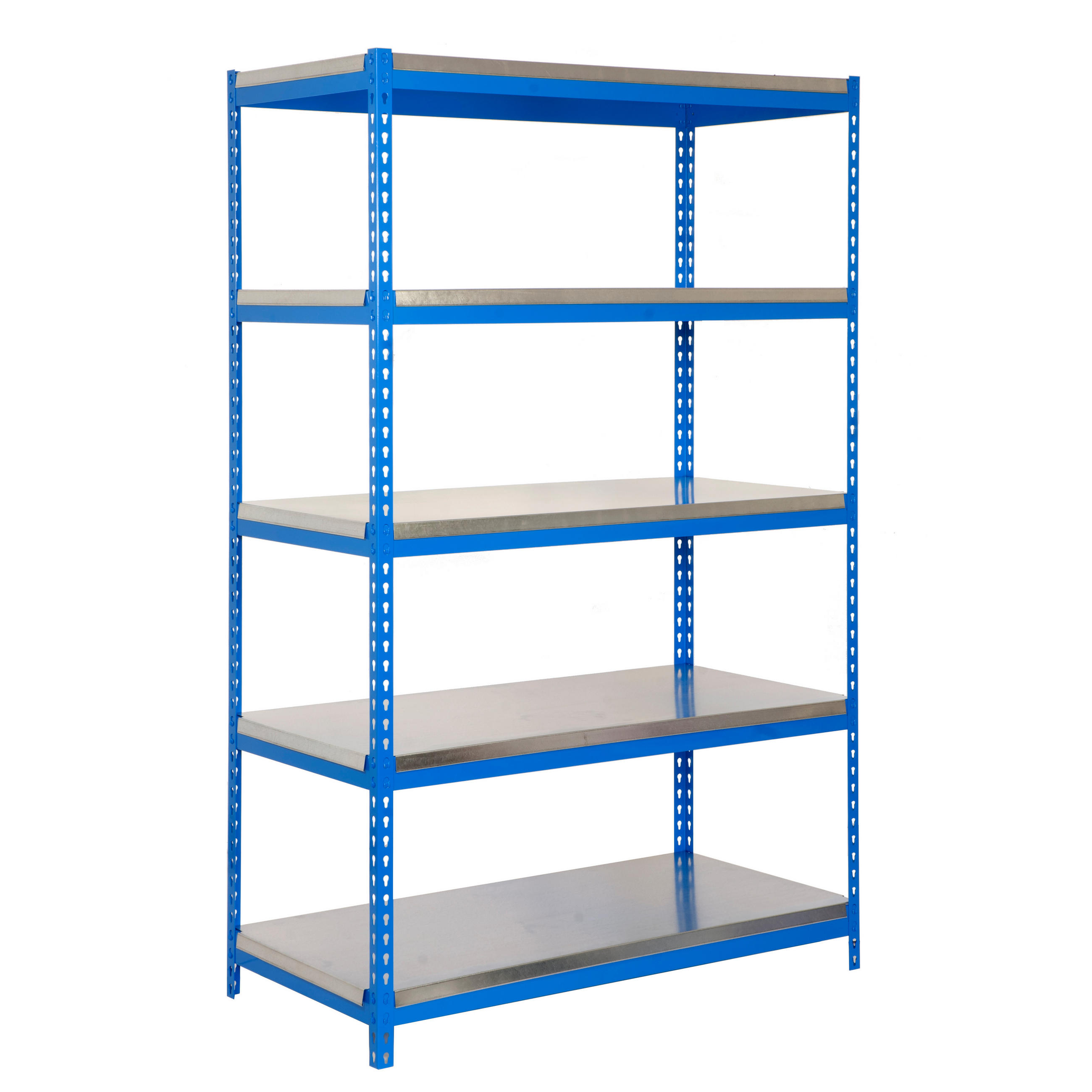 SCHWERLASTREGAL METAL YETI LIGHT FIVE | HxBxT 200x100x45cm | Fachlast 300kg | Blau - Blau, Metall (100/200/45cm) - PROREGAL