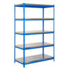 SCHWERLASTREGAL METAL YETI LIGHT FIVE | HxBxT 200x100x45cm | Fachlast 300kg | Blau - Blau, Metall (100/200/45cm) - PROREGAL