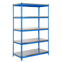 SCHWERLASTREGAL METAL YETI LIGHT FIVE | HxBxT 200x100x45cm | Fachlast 300kg | Blau - Blau, Metall (100/200/45cm) - PROREGAL