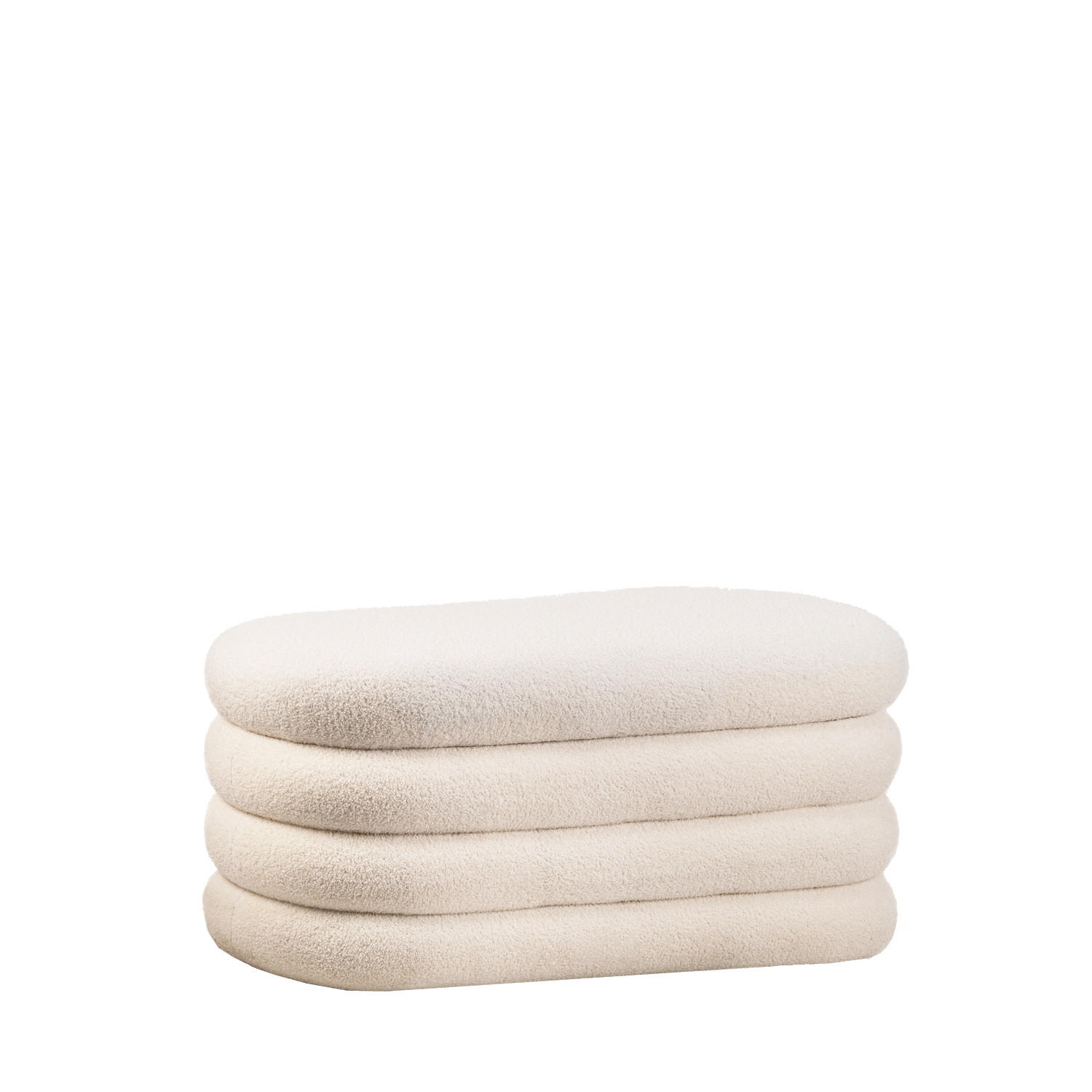 BANK Roma Weiß 100 cm x 45 cm - Weiß, Textil (100/45/40cm)