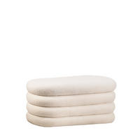 BANK Roma Weiß 100 cm x 45 cm - Weiß, Textil (100/45/40cm)