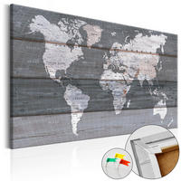 PINNWANDBILDER Grau 90/60 cm - Beige/Grau, Naturmaterialien/Textil (90/60cm) - KUNSTLOFT
