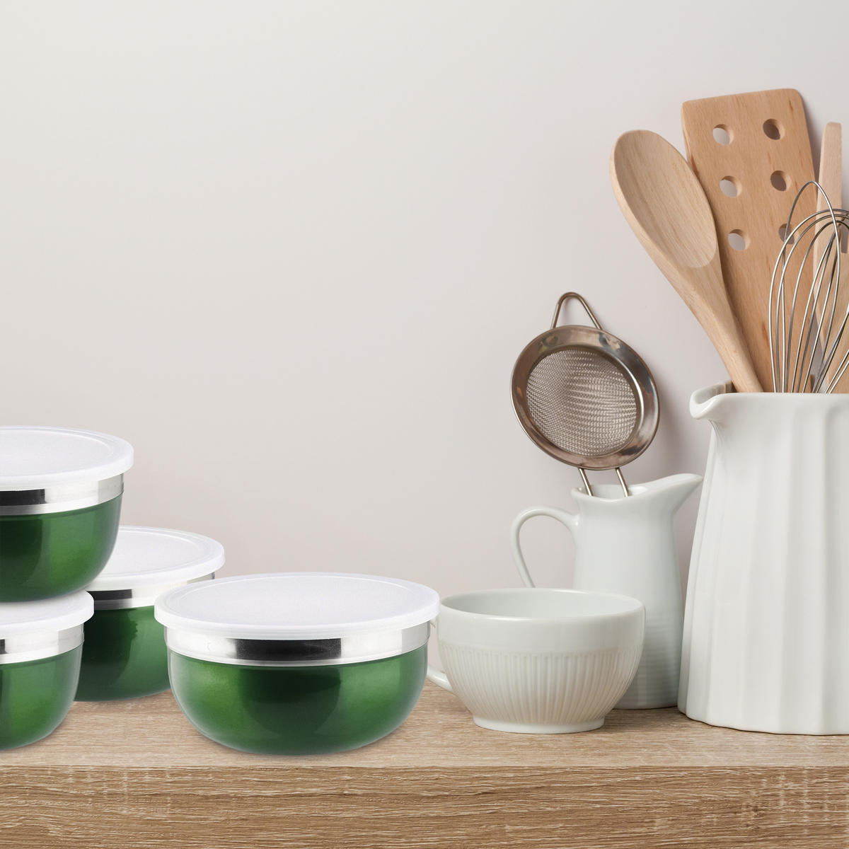 SÚPRAVA misiek - červená, kov/plast - Relaxdays