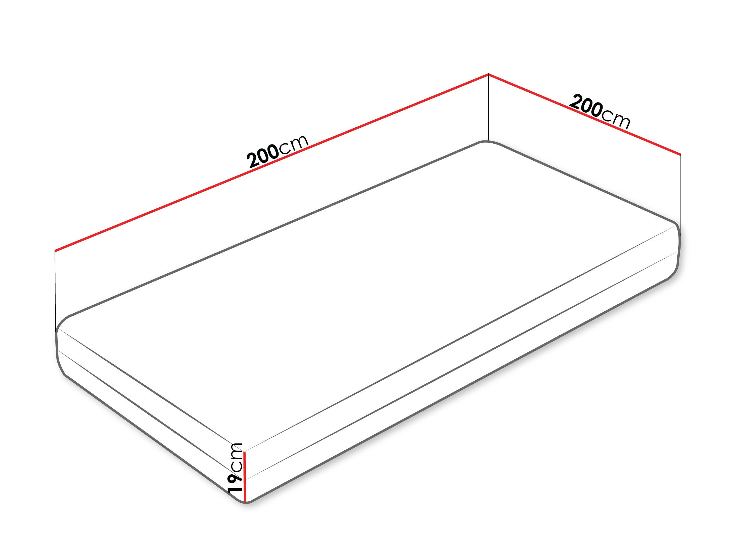 SCHAUMSTOFFMATRATZE Artemida 19 cm - Weiß, Textil (200/200cm) - MIRJAN24