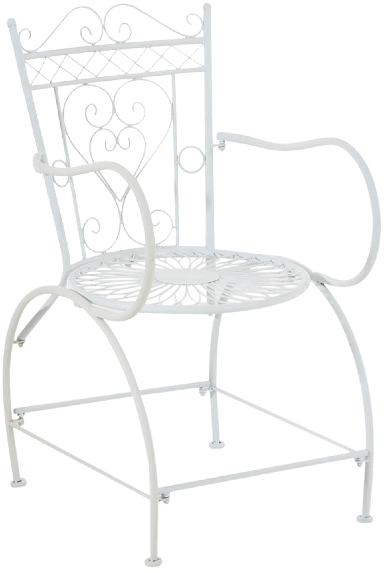 GARTENSTUHL Metall Weiß - Weiß, Metall (48/88/60cm) - CLP