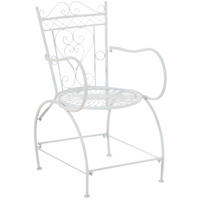 GARTENSTUHL Metall Weiß - Weiß, Metall (48/88/60cm) - CLP