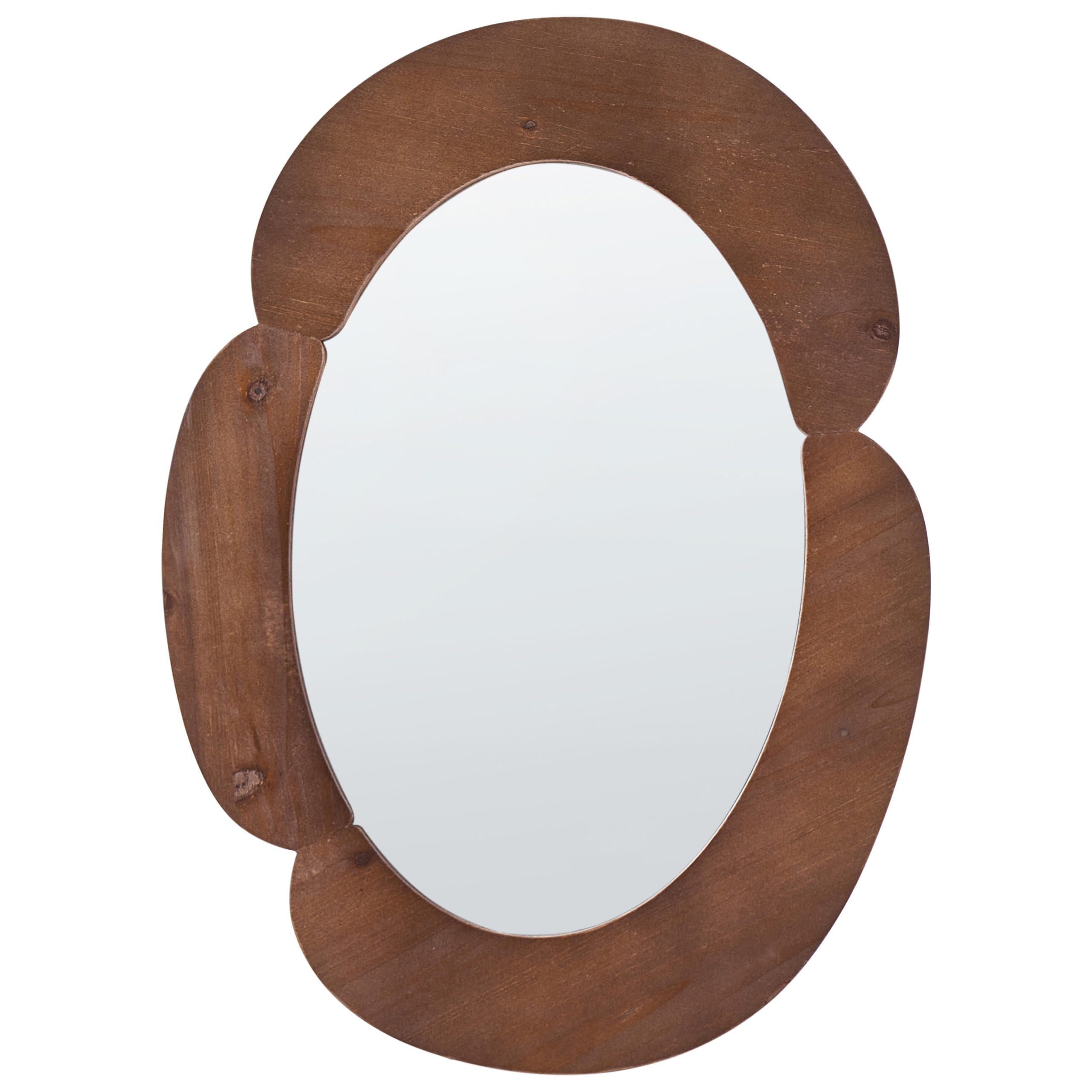 Beliani Wandspiegel Braun 60x80x2 cm