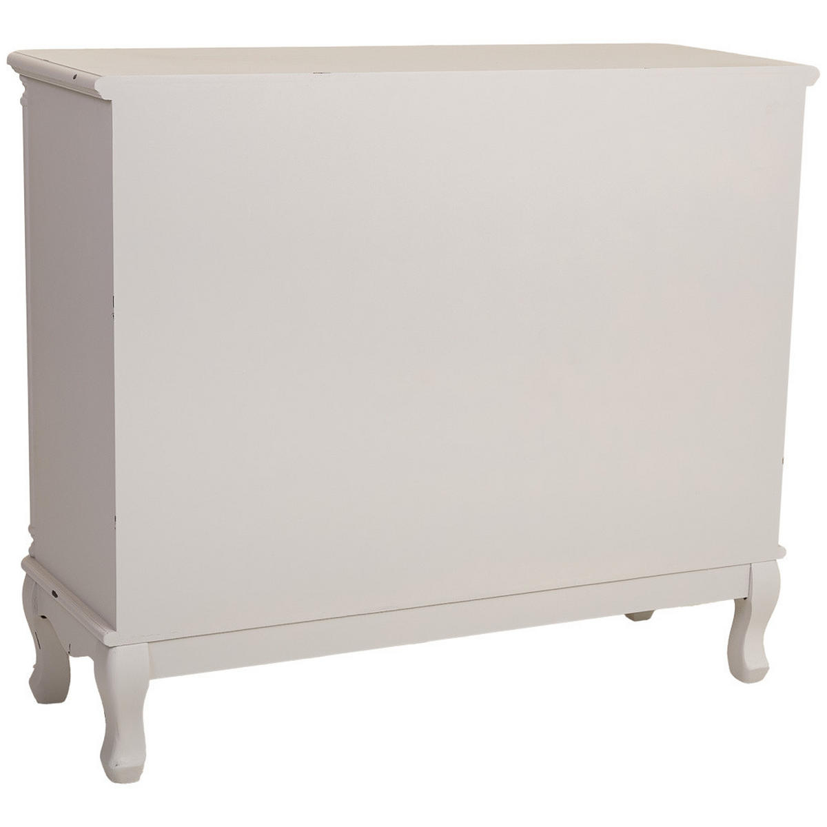 KOMMODE aus gealtertem Holz mit 3 Schubladen 100x38x86,5h cm - Weiß - Weiß, Holz (100/86/38cm) - Wanderlust