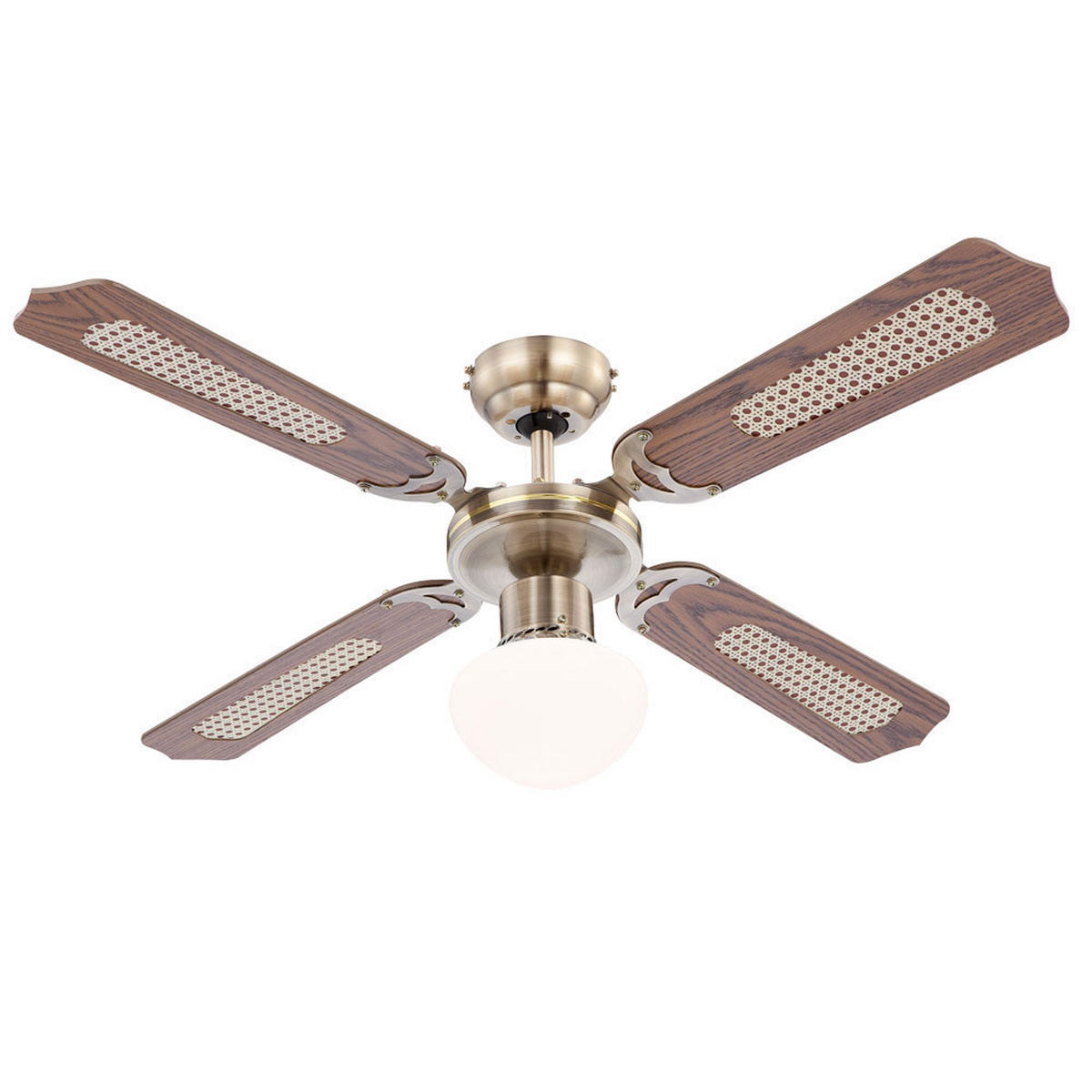 LED DECKENLEUCHTE Braun Holzoptik - Braun, Glas (106.6/106.6/41.5cm)