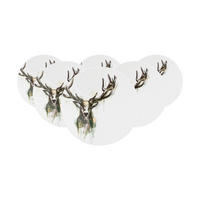 FRÜHSTÜCKSTELLER Life Nature Hirsch weiß-braun ø 22,5 cm 6er Set - Weiß/Braun, Keramik (22.5cm) - Seltmann Weiden
