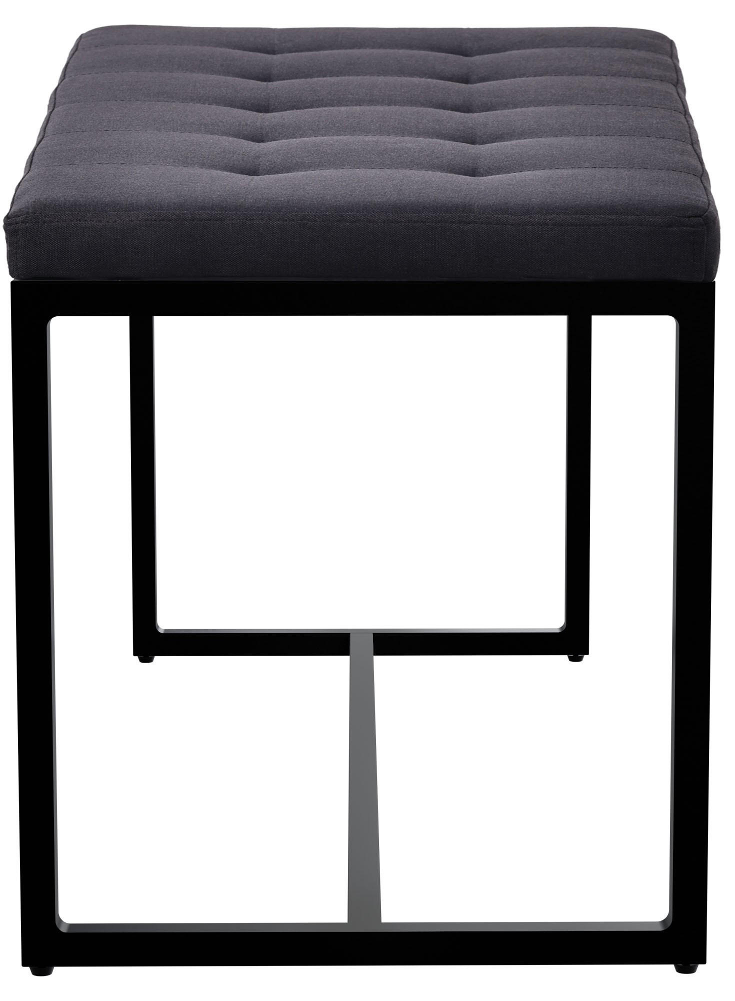 SITZBANK Elvion Stoff schwarz - Schwarz, Kunststoff (100/48/40cm) - TPFLiving