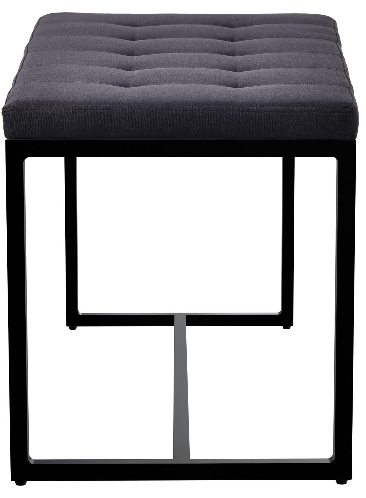 SITZBANK 100/40 cm Stoff schwarz - Schwarz, Textil/Metall (100/48/40cm) - CLP