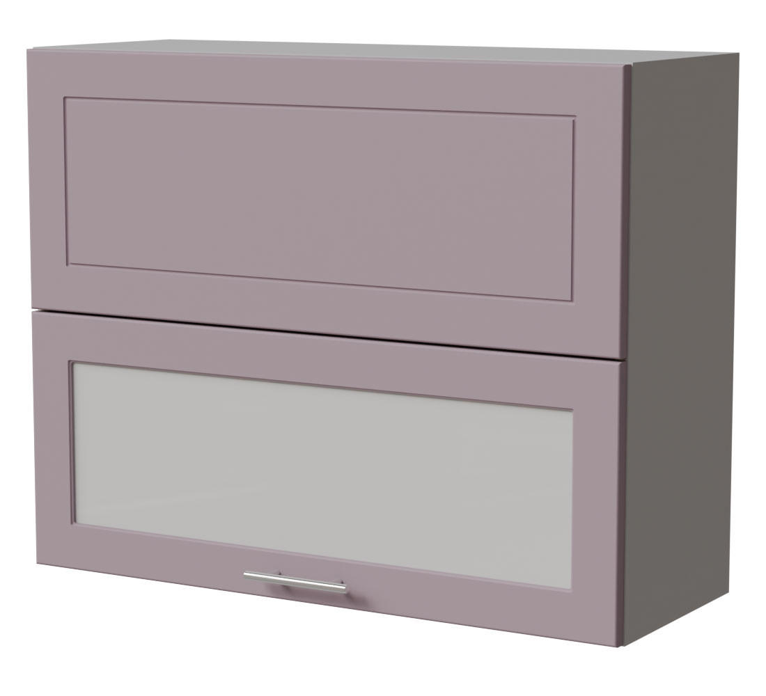 KLAPPHÄNGESCHRANK Bari W8BS/90-AV Grau / RAL 4009 pastellviolett 90 / 32,5 / 72cm - Violett/Grau, Holz/Holzwerkstoff (90/72/32.5cm) - Feldmann-Wohnen