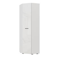 KLEIDERSCHRANK Weiß, Weiß Hochglanz 64/205/64 - Weiß Hochglanz/Weiß, Holzwerkstoff (64/205/64cm) - RAUMHIRSCH FURNITURE