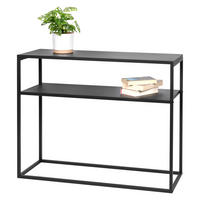 KONSOLENTISCH, schwarz, Metall - Schwarz, Metall (33.5/100/79.5cm) - bremermann