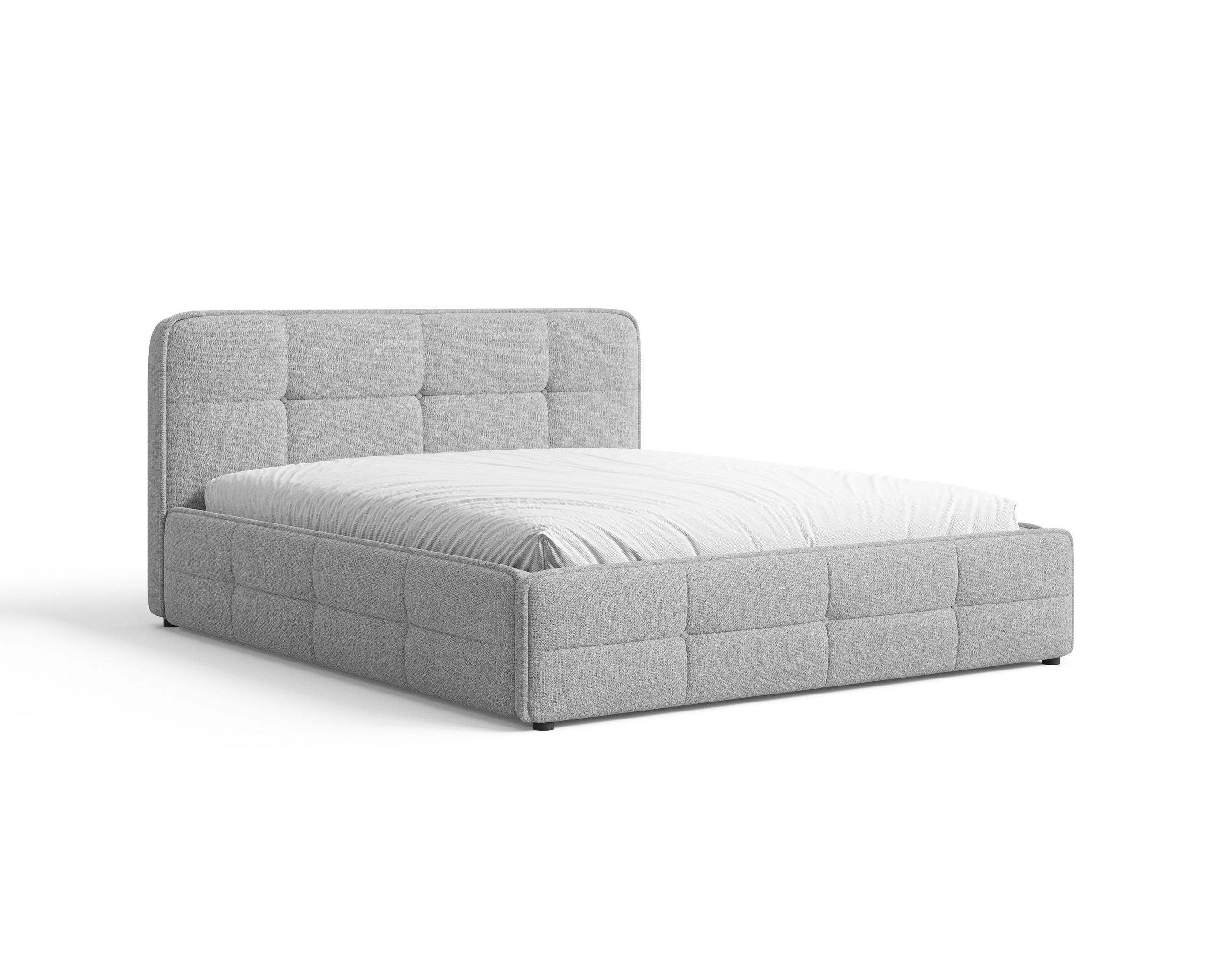 POLSTERBETT 17 160 x 200 cm – Aragon – Bett mit Federmechanismus und Stauraum - Hellgrau, Holz (160/200cm) - ROYAL24_MARKT