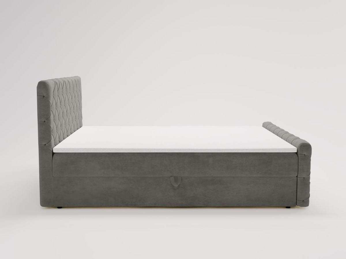 BOXBETT Lunaris 180x200 Dunkelgrau - Dunkelgrau, Holz/Textil (180/200cm) - Graingold