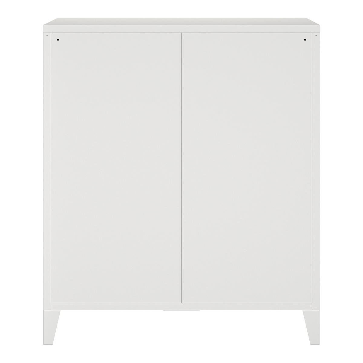 METALLSCHRANK Hämeenlinna - Weiß, Metall (80/92/40cm) - [en.casa]