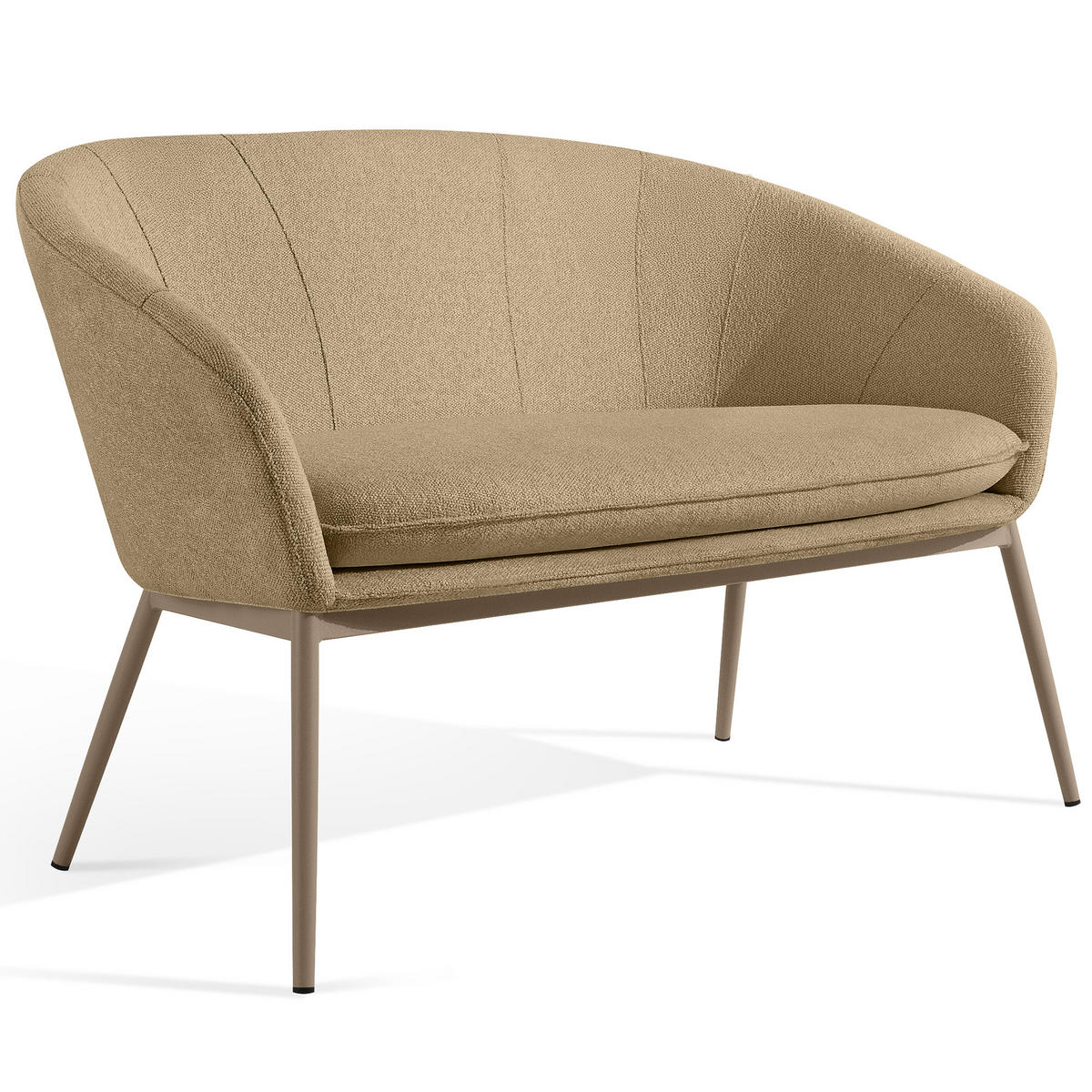 GARTENSOFA SOLIS Loungesofa, - Beige, Textil/Metall (118/76/66cm) - KONSIMO®