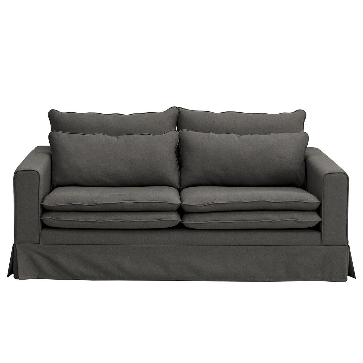 2,5-SITZER SOFA mit Husse - Webstoff - Anthrazit, Textil (180/82/104cm) - home24
