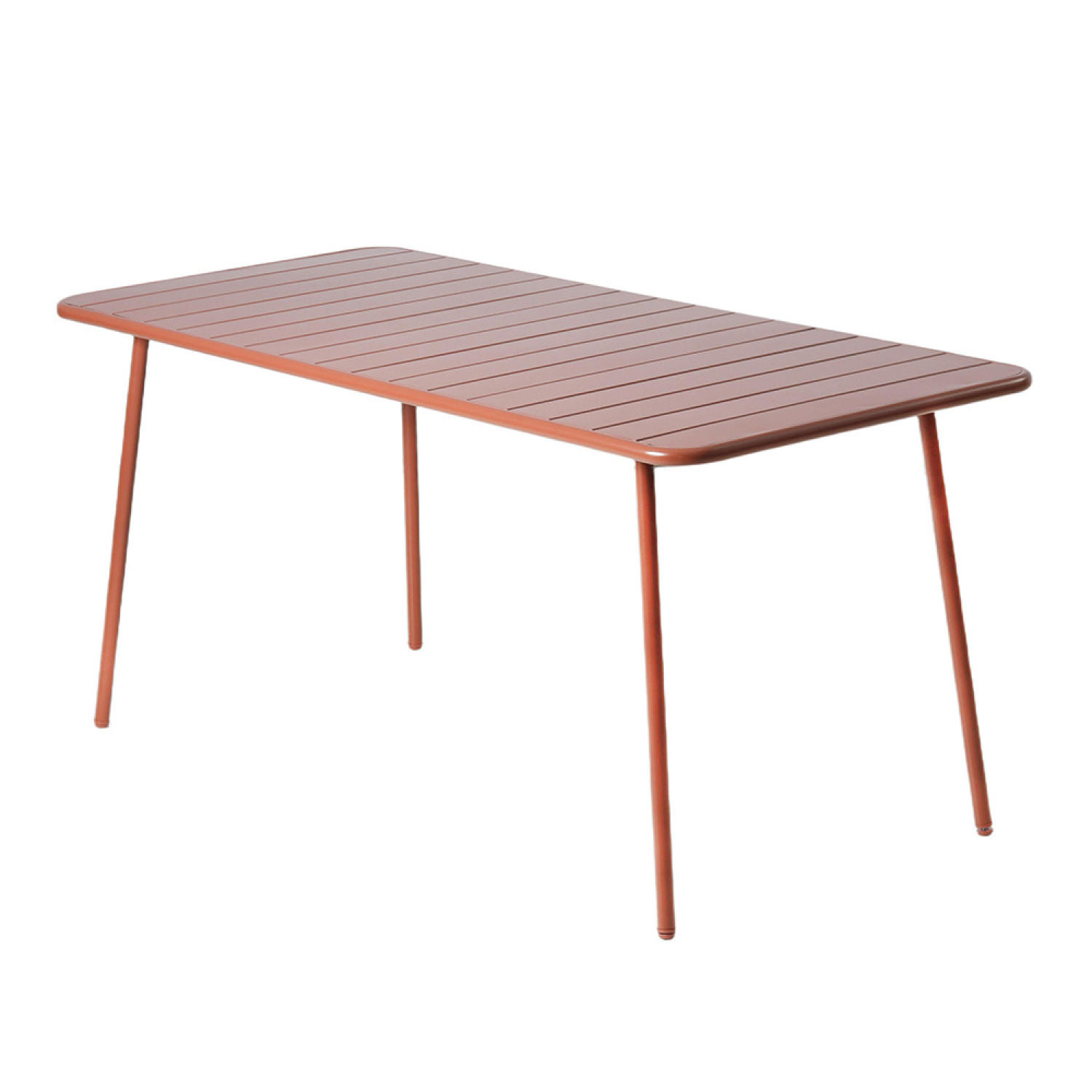 GARTENTISCH Bergame Terrakotta für 6 Personen - Terracotta, Metall (160/70/72cm) - Concept Usine