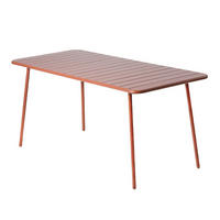GARTENTISCH Bergame Terrakotta für 6 Personen - Terracotta, Metall (160/70/72cm) - Concept Usine