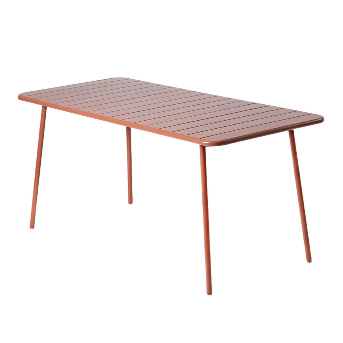 GARTENTISCH Bergame Terrakotta für 6 Personen - Terracotta, Metall (160/70/72cm) - Concept Usine