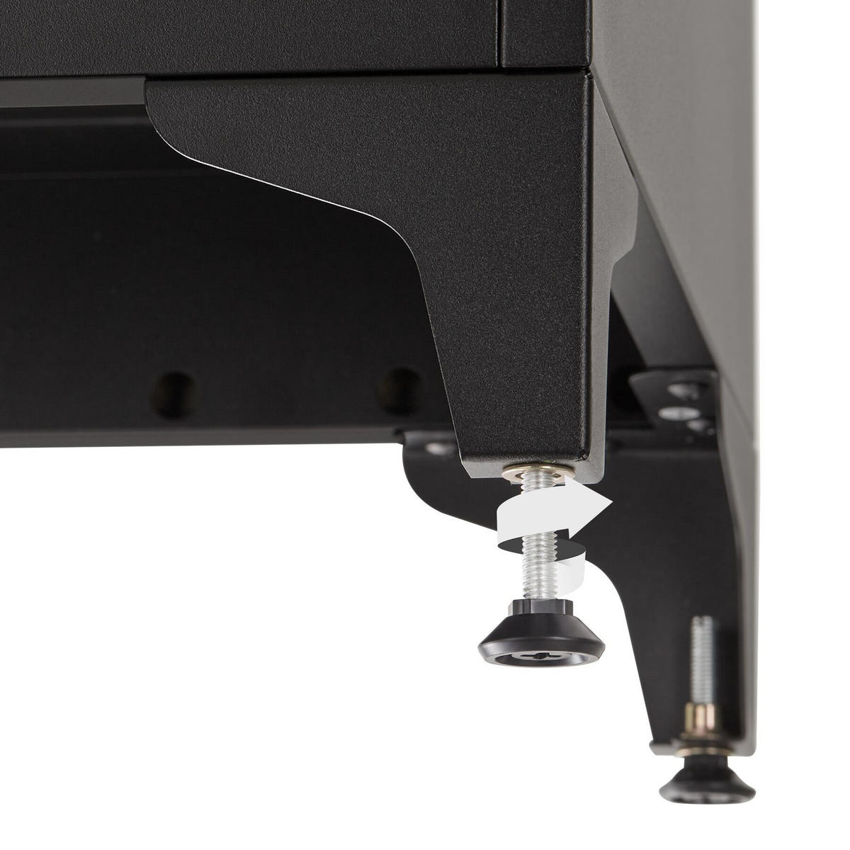 AKTENSCHRANK Blake, Kippschutz, höhenverstellbare Füße, schwarz - Schwarz, Metall (60/100/40cm) - tectake