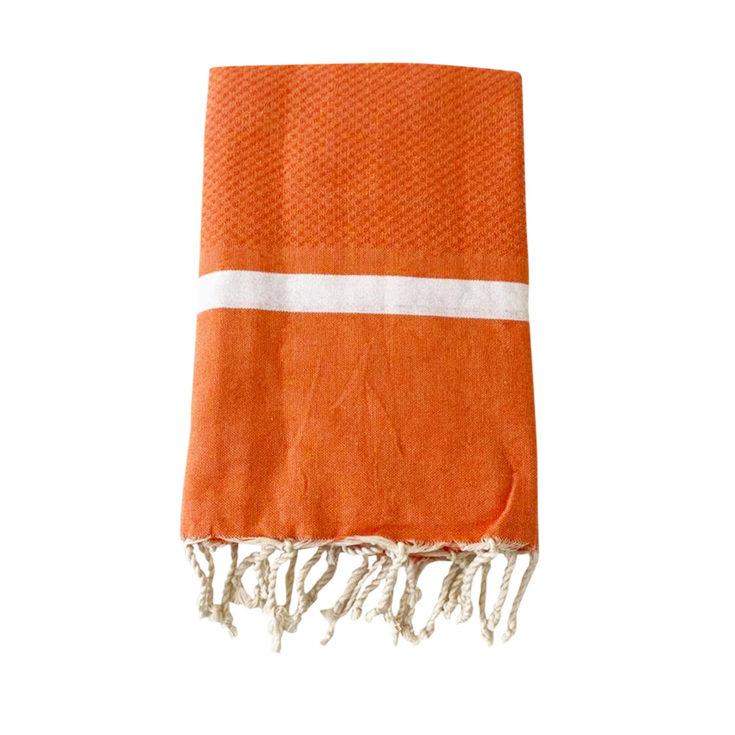 HAMAMTUCH Melissa Orange 200x200 190g/m² - Orange, Textil (200/200cm) - LE COMPTOIR DE LA PLAGE