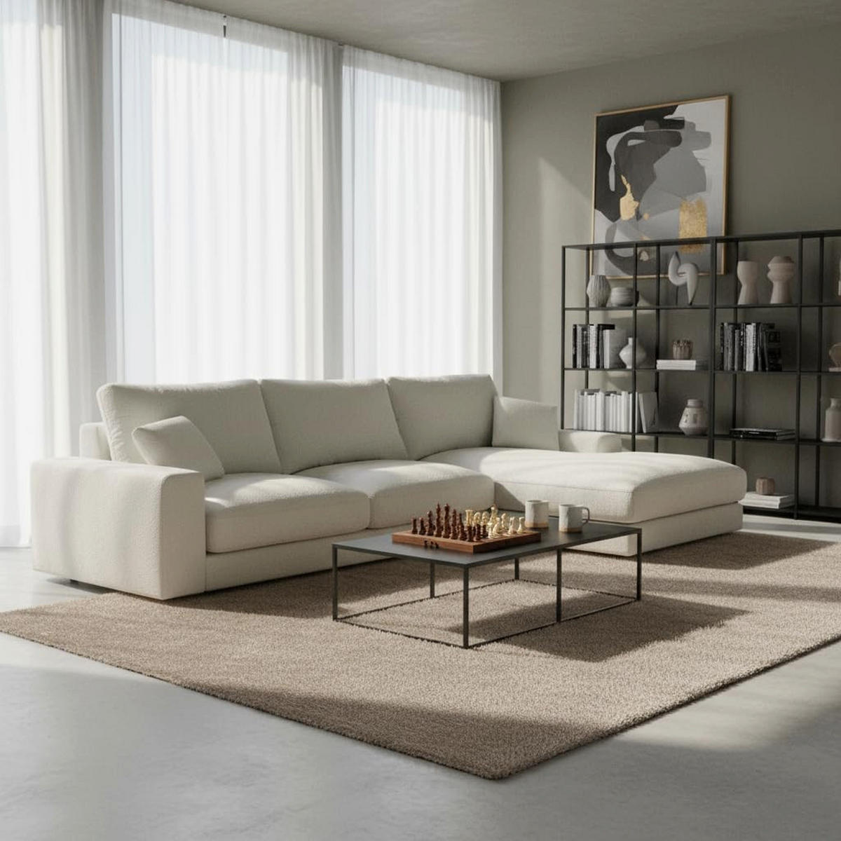 ECKSOFA Harvesty Goldfarben - Goldfarben, Textil (332/92/169cm) - Pillovely