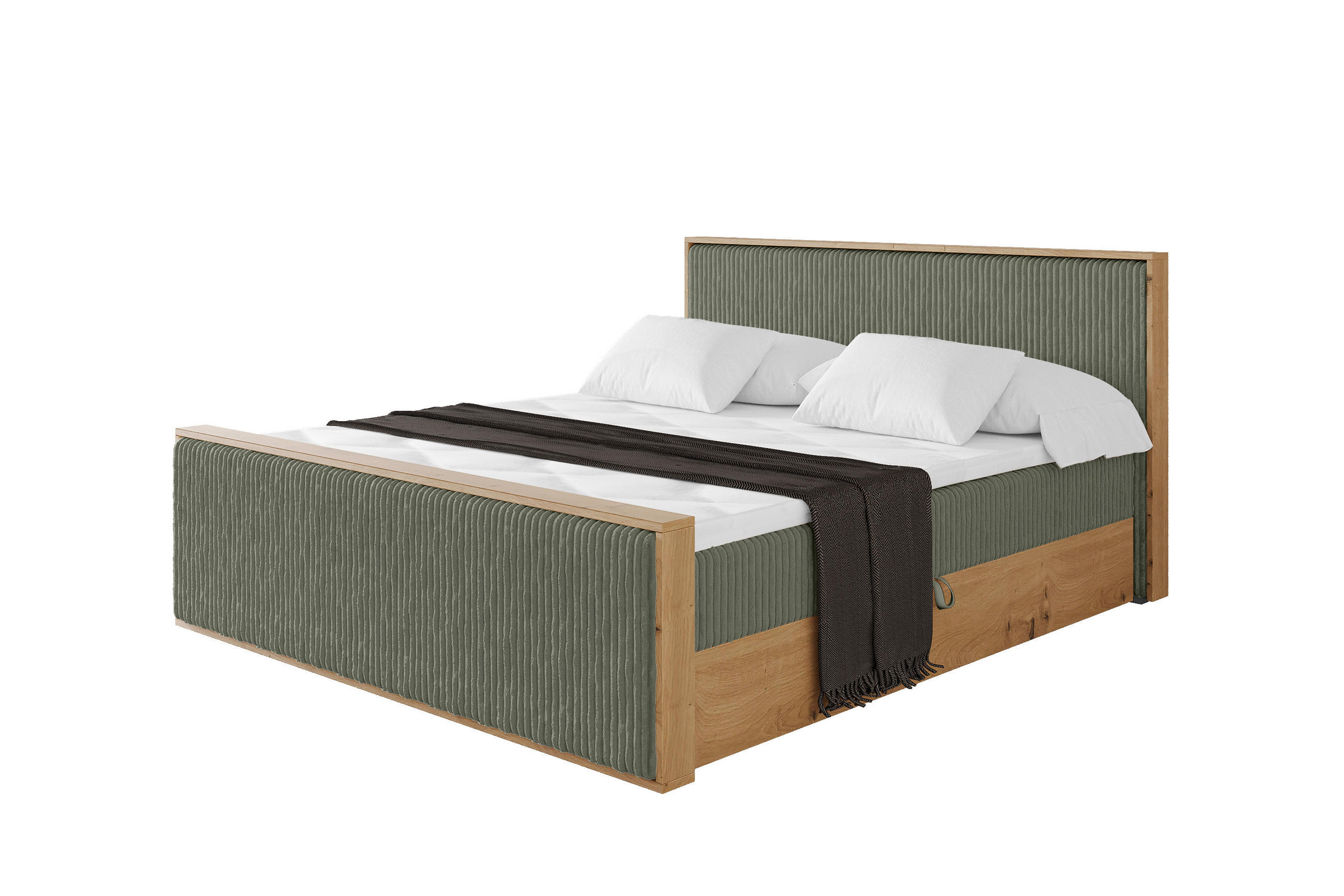 BOXBETT LOLLI9 -Z 160x200 - H3 Olivgrün - Olivgrün, Holzwerkstoff (160/200cm) - ALTDECOR