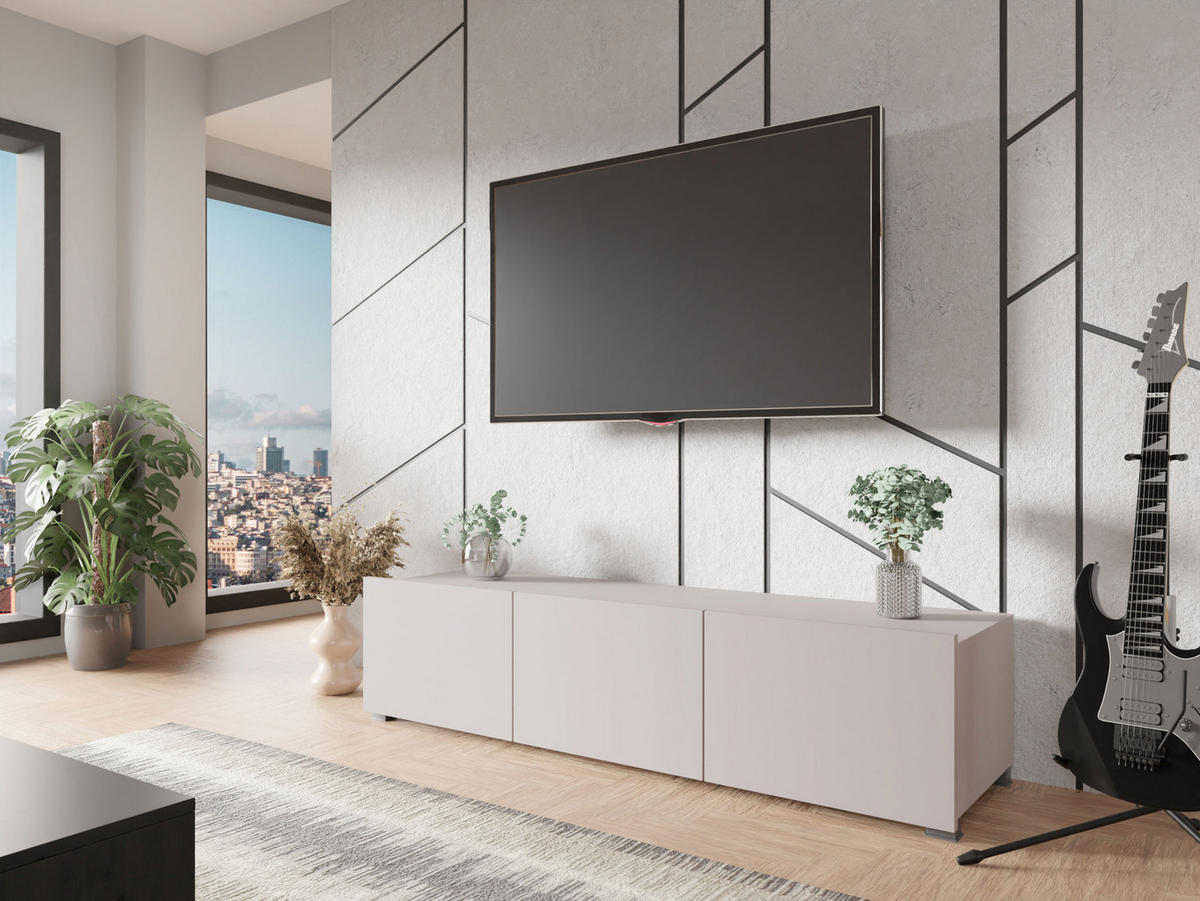 TV-LOWBOARD Calabrini 150 04 - Kaschmir, Holzwerkstoff (150/37/43cm) - MIRJAN24
