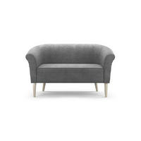 SOFA Pero Grau, Buchenholz Beine, Sofa im skandinavischen Stil - Buchefarben/Grau, Holzwerkstoff (132/70/57cm) - Bettso