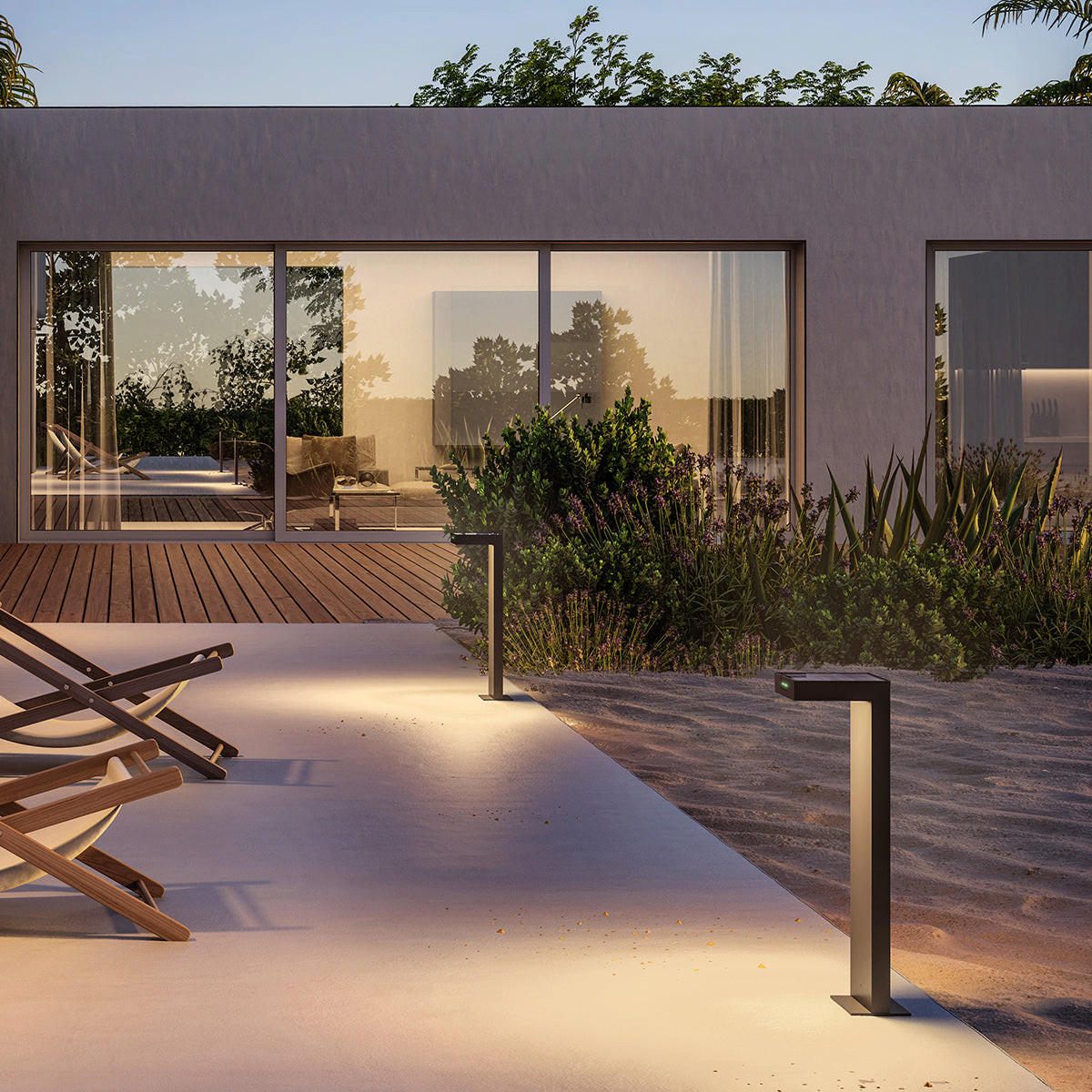 SOLARLEUCHTE ALA schwarz - Schwarz, Kunststoff (14.5/14.5/65cm) - Lumisky