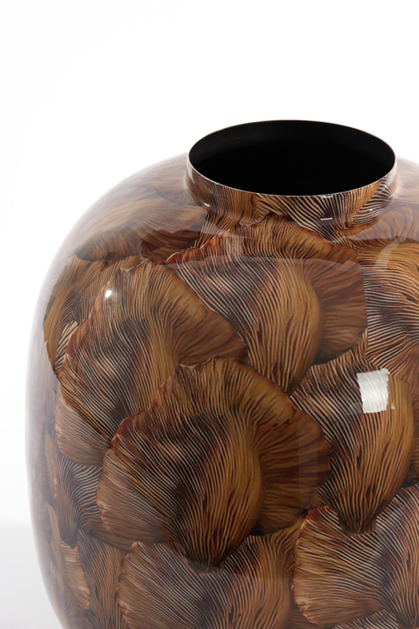 VASE Milos Braun Ø37/40 cm - Braun, Metall (40cm) - Light & Living