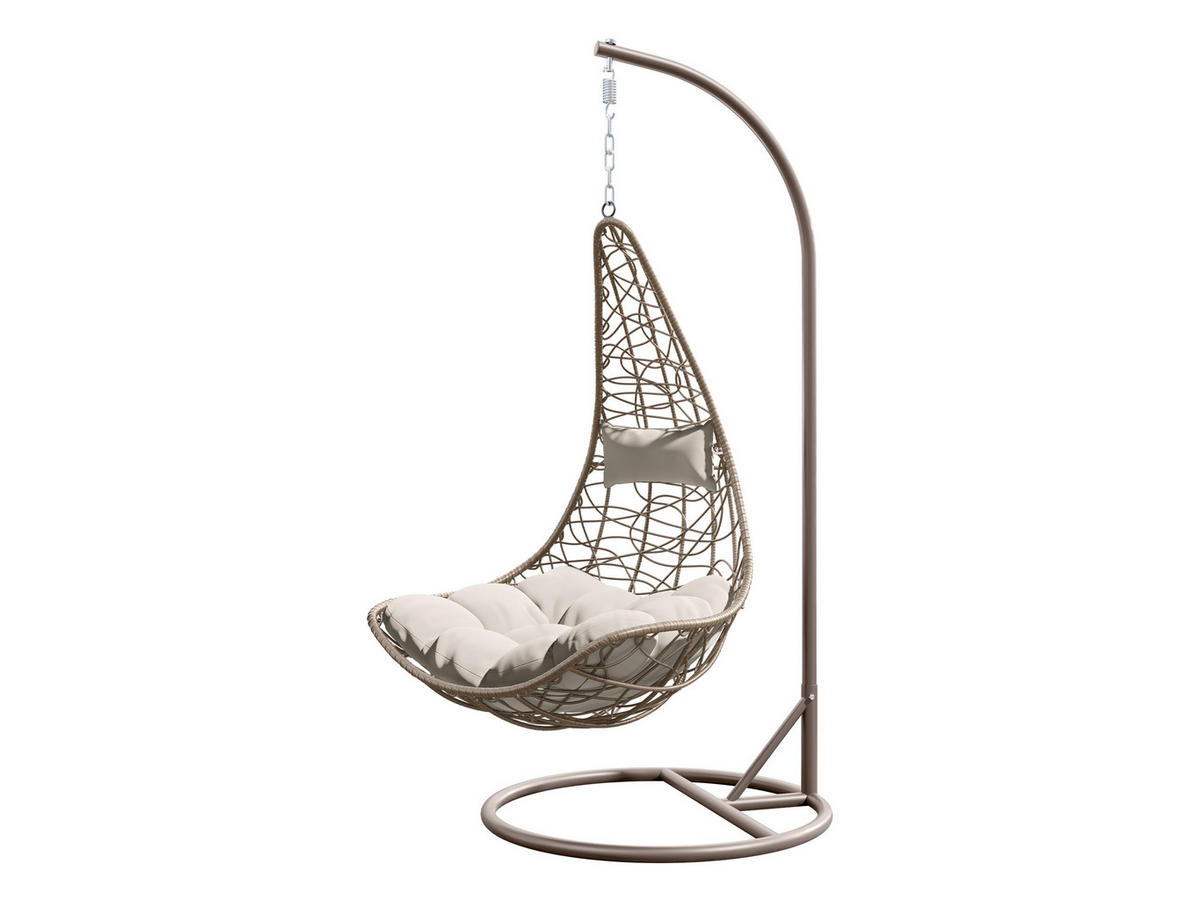 HÄNGESESSEL Boho - Beige, Metall (95/195/95cm) - MIRJAN24