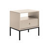 NACHTTISCH mit 1 Schublade & 1 Ablage - Beige - BOGDAN - Beige, Holz (54/56/39cm) - Vente-Unique