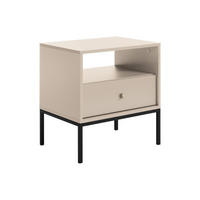 NACHTTISCH mit 1 Schublade & 1 Ablage - Beige - BOGDAN - Beige, Holz (54/56/39cm) - Vente-Unique