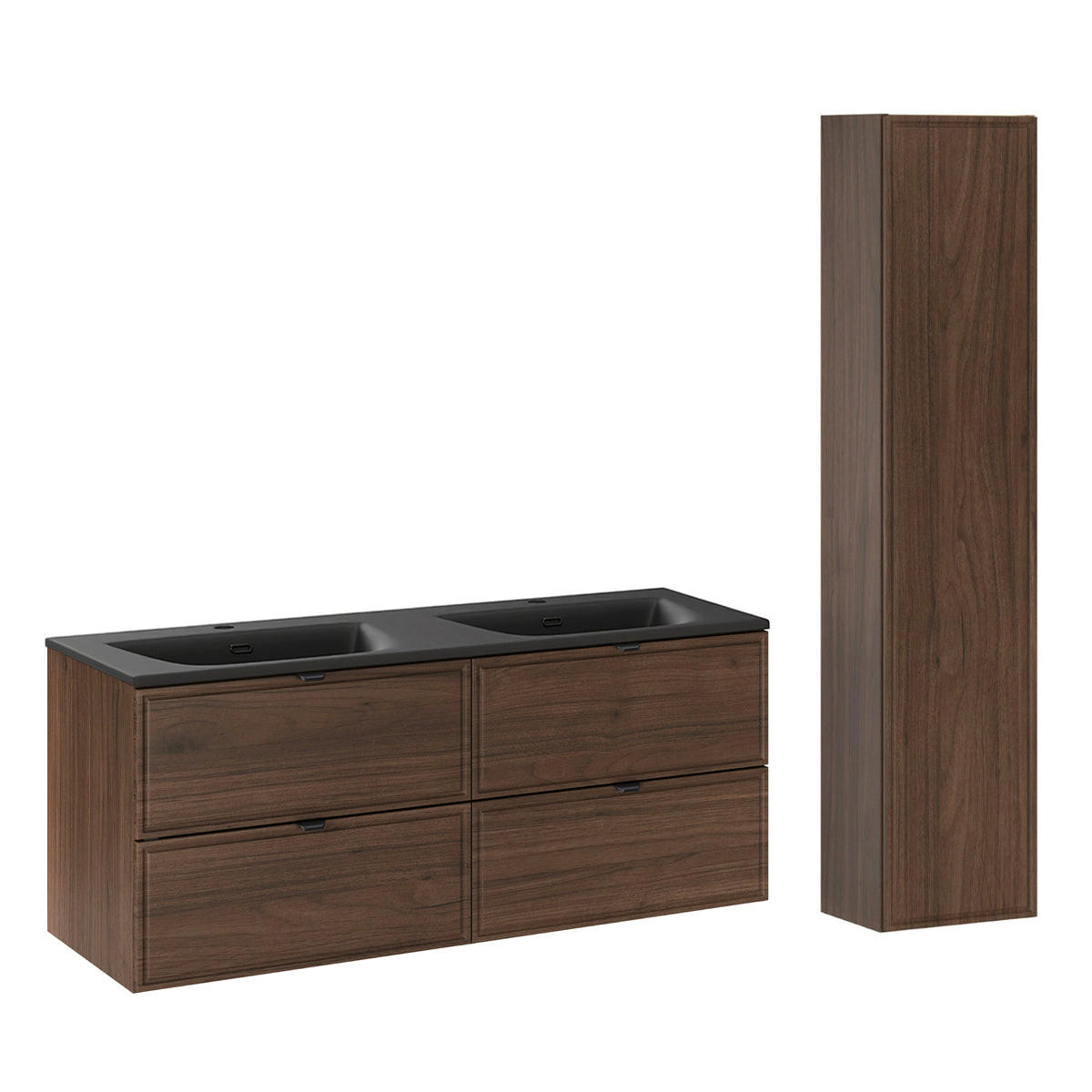 BADMÖBEL 121cm Elias 2er-Set Holz - Braun, Holzwerkstoff (121/50/46cm) - Petits-meubles