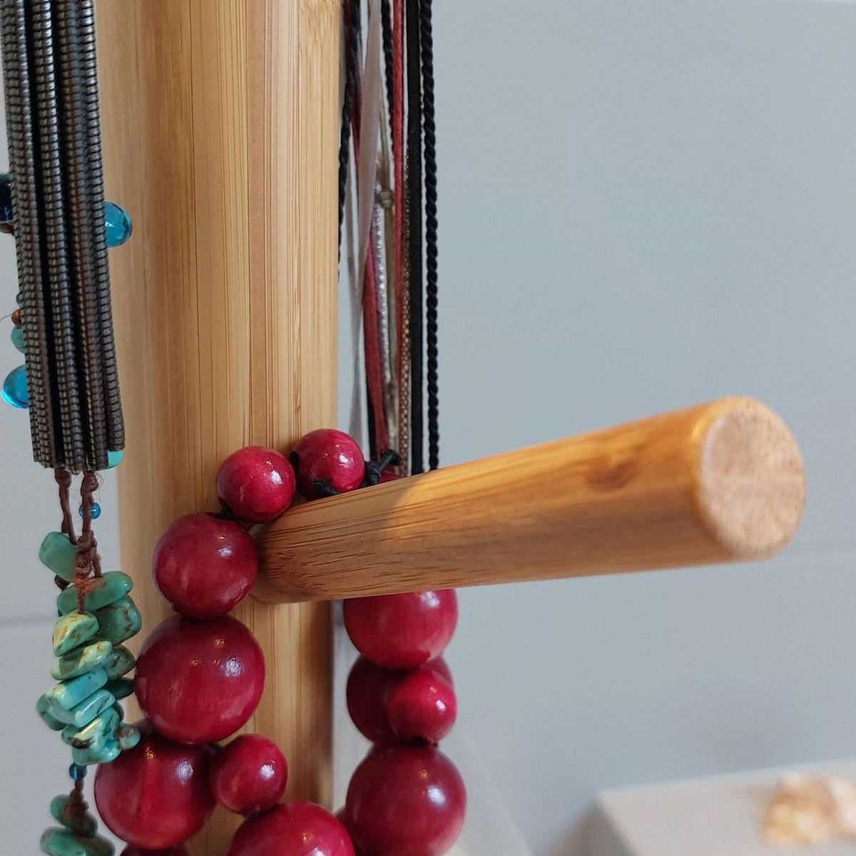 GARDEROBENSTÄNDER Bambus Naturfarben stabiler 175×35×35 cm - Naturfarben, Holz (50/175/50cm) - Begryf