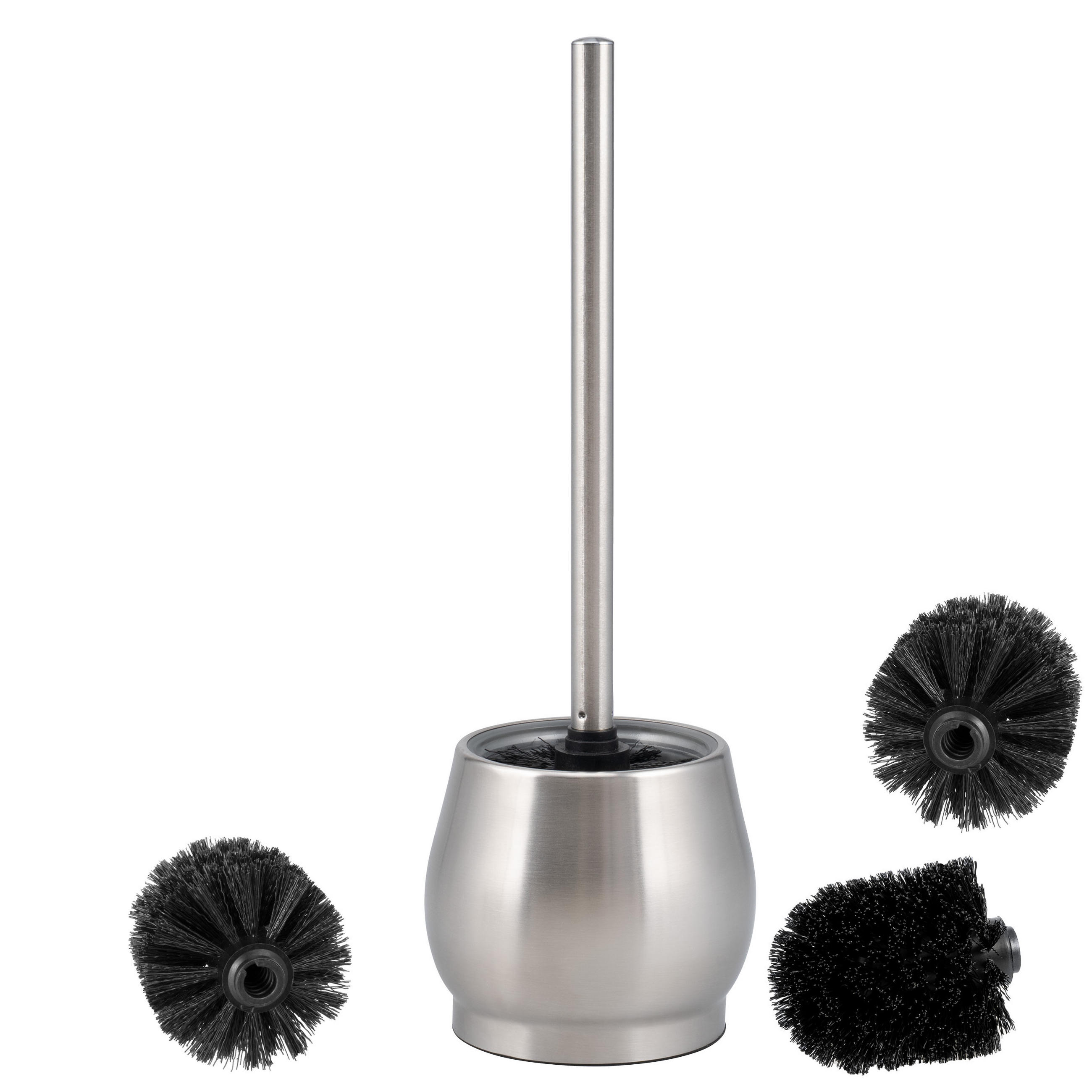 WC-GARNITUR FOSSA, Edelstahl - Edelstahlfarben, Metall (12/37/12cm) - bremermann