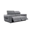 SOFA CALVERA 3-Sitzer mit 2 Relaxfunktionen, grau - Grau, Holzwerkstoff/Textil (204/79/106cm) - Courtois Laville