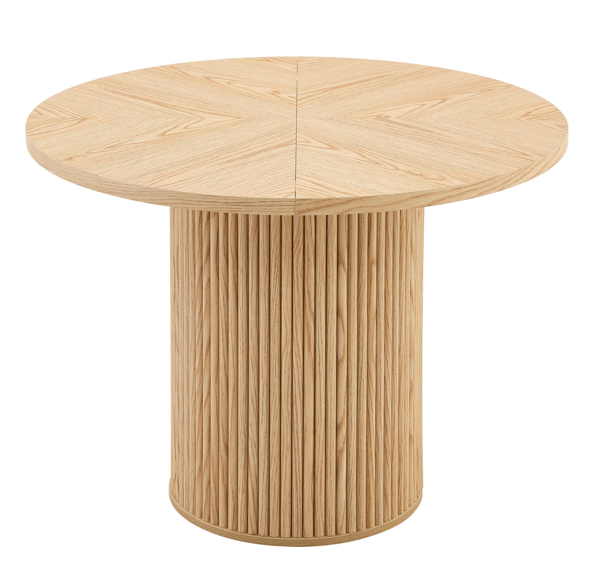 JÍDELNÍ stůl 100/100/76 cm v přírodním dekoru z MDF a kovu s úložným prostorem - přírodní, kompozitní dřevo (100/100/76cm) - OKWISH